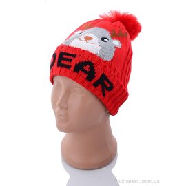 Шапка дитяча Зима KA183-6 red травка (5 шт. р.сітка46-50) "Red Hat" недорого оптом від прямого постачальника