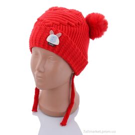 Шапка дитяча Зима KA184-1 red травка (5 шт. р.сітка44-46) "Red Hat" недорого оптом від прямого постачальника