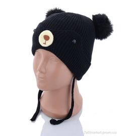 Шапка дитяча Зима KA186-1 black травка (5 шт. р.сітка44-48) "Red Hat" недорого оптом від прямого постачальника