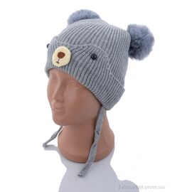 Шапка дитяча Зима KA186-4 grey травка (5 шт. р.сітка44-48) "Red Hat" недорого оптом від прямого постачальника