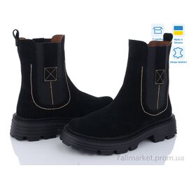 Черевики жіночі стильні Зима 81 чорний з зима (6 пар р.36-40) "Mona Lisa" недорого оптом від прямого постачальника