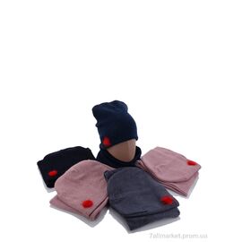 Фотография Женская шапка Зима KA375 комплект mix (5 шт. р.сетка 48-50) "Red Hat" недорого оптом от прямого поставщика