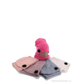 Фотография Женская шапка Зима KA376 комплект mix (5 шт. р.сетка 48-52) "Red Hat" недорого оптом от прямого поставщика