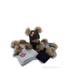 Фотография Шапка детская Зима KA335 комплект mix (5 шт. р.сетка 50-52) "Red Hat" недорого оптом от прямого поставщика