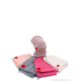 Жіноча шапка Зима KA456-2 комплект mix (5 шт. р.сітка50-52) "Red Hat" недорого оптом від прямого постачальника