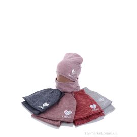Фотография Женская шапка Зима KA452 комплект mix (5 шт. р.сетка 48-50) "Red Hat" недорого оптом от прямого поставщика