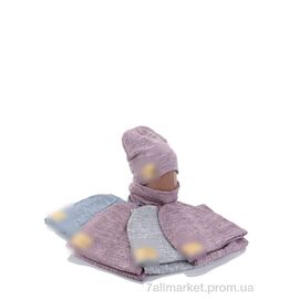 Жіноча шапка Зима KA351 комплект mix фліс (5 шт. р.сітка50-52) "Red Hat" недорого оптом від прямого постачальника