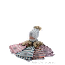 Жіноча шапка Зима KA471 комплект mix фліс (5 шт. р.сітка50-52) "Red Hat" недорого оптом від прямого постачальника