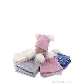 Фотография Женская шапка Зима KA337 комплект mix (5 шт. р.сетка 50-52) "Red Hat" недорого оптом от прямого поставщика