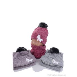 Шапка дитяча Зима KA333 комплект mix фліс (5 шт. р.сітка48-50) "Red Hat" недорого оптом від прямого постачальника