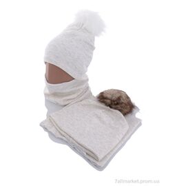 Шапка дитяча Зима KA323 комплект mix фліс (5 шт. р.сітка48-50) "Red Hat" недорого оптом від прямого постачальника