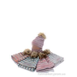 Жіноча шапка Зима KA320 комплект mix фліс (5 шт. р.сітка50-52) "Red Hat" недорого оптом від прямого постачальника