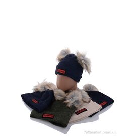 Шапка дитяча Зима KA968 mix фліс (5 шт. р.сітка50-54) "Red Hat" недорого оптом від прямого постачальника