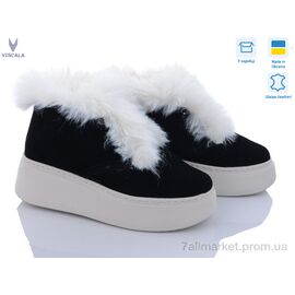 Фотография Ботинки женские стильные зима 27817VL Lб чорний зима (6 пар р.36-40) "Viscala" недорого оптом от прямого поставщика