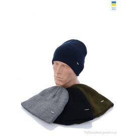 Фотография Шапка мужская Зима Шапка з відгином гладким з залізкою на флісі mix (5 шт. р.сетка One size) "VIOLA" недорого оптом от прямого поставщика