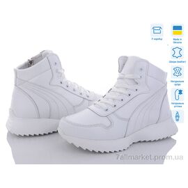 Черевики жіночі стильні Зима 23-51W білі.ш. (8 пар р.36-41) "Cross-shop" недорого оптом від прямого постачальника