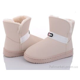 Уггі дитячі утеплені Зима A306 beige (12 пар р.31-36) "Ok Shoes" недорого оптом від прямого постачальника