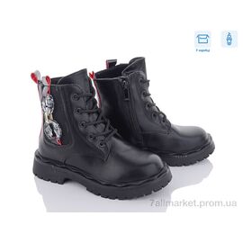 Черевики дитячі зручні Зима 2102B black/red (8 пар р.32-37) "Obuvok" недорого оптом від прямого постачальника