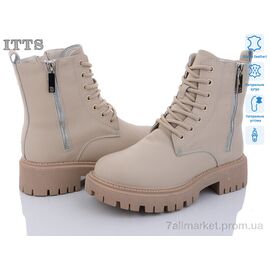 Фотография Ботинки женские стильные зима AK97-8 beige (6 пар р.36-41) "ITTS" недорого оптом от прямого поставщика