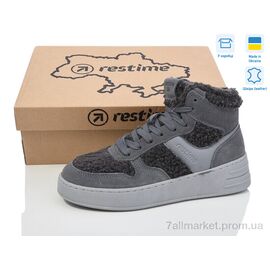 Кросівки жіночі модні Зима FWZ24282 grey (8 пар р.36-41) "Restime" недорого оптом від прямого постачальника