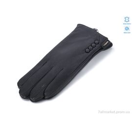 Рукавички жіночі Зима 4 black шкіра вовна (10 шт. р.сітка6,5-8,5) "KUINH" недорого оптом від прямого постачальника