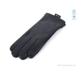 Рукавички жіночі Зима 718 black шкіра вовна (10 шт. р.сітка6,5-8,5) "KUINH" недорого оптом від прямого постачальника