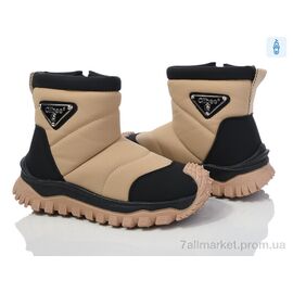Фотография Ботинки детские удобные зима HB549 d.beige (6 пар р.27-32) "Цветик" недорого оптом от прямого поставщика