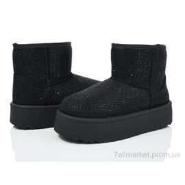 Фотография Угги женские утепленные зима 20-1058-1 black (8 пар р.36-41) "Violeta" недорого оптом от прямого поставщика