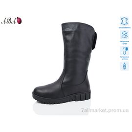 Чоботи жіночі зручні Зима 436 black (7 пар р.37-42) "Aba" недорого оптом від прямого постачальника