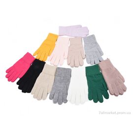 Рукавички жіночі Зима 7002 mix (12 шт. р.сітка6,5-8,5) "KUINH" недорого оптом від прямого постачальника