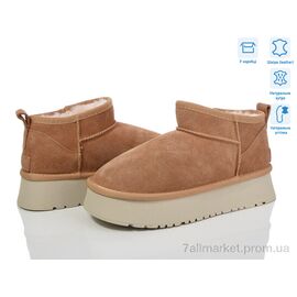 Фотография Угги женские утепленные зима M6118-3 camel (8 пар р.36-41) "Violeta" недорого оптом от прямого поставщика