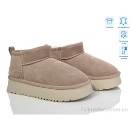 Фотография Угги женские утепленные зима M6118-4 khaki (8 пар р.36-41) "Violeta" недорого оптом от прямого поставщика