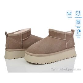 Фотография Угги женские утепленные зима M6118-15  l.khaki (8 пар р.36-41) "Violeta" недорого оптом от прямого поставщика