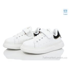 Фотография Кроссовки детские модные Весна/осень A107-3 white (8 пар р.26-31) "Ok Shoes" недорого оптом от прямого поставщика