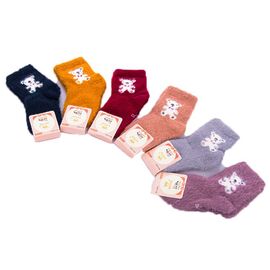Шкарпетки дитячі теплі на дівчинку 3563-7 (0-12) mix р.0-1 "Serj" недорого оптом від прямого постачальника
