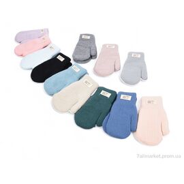 Фотография Варежки детские Зима 1805 mix (12 шт. р.сетка 3-6) "KUINH" недорого оптом от прямого поставщика