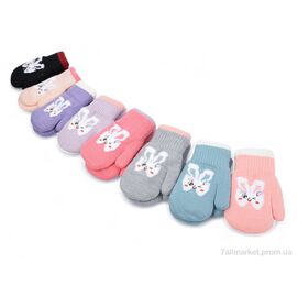 Фотография Варежки детские Зима 1750 (S) mix (12 шт. р.сетка 3-5) "KUINH" недорого оптом от прямого поставщика