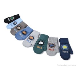 Фотография Варежки детские Зима 2055 mix (12 шт. р.сетка 3-5) "KUINH" недорого оптом от прямого поставщика