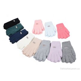 Фотография Перчатки для детей Зима 1802 (L) mix (12 шт. р.сетка 6-8) "KUINH" недорого оптом от прямого поставщика