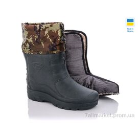Чоботи з піни чоловічі Зима Б12 зелений (12 пар р.41-45) "Крок" недорого оптом від прямого постачальника