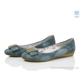 Фотография Балетки детские на девочку Весна/осень 3861 green (12 пар р.31-36) "DeMur" недорого оптом от прямого поставщика