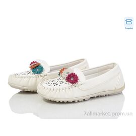Мокасини дитячі демісезонні Весна/осінь 1214 white (12 пар р.27-32) "DeMur" недорого оптом від прямого постачальника