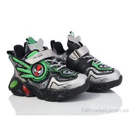 Фотография Кроссовки детские модные зима 2117-A215B green (12 пар р.26-31) "Мир" недорого оптом от прямого поставщика