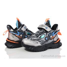 Кросівки дитячі модні Зима 2117-A211B grey (12 пар р.26-31) "Мир" недорого оптом від прямого постачальника