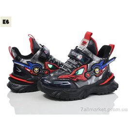 Кросівки дитячі модні Зима 2117-A211B black-red (12 пар р.26-31) "BIG" недорого оптом від прямого постачальника