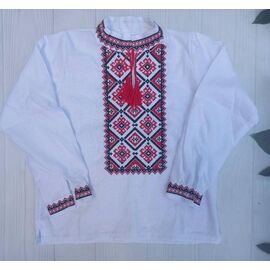 Фотография Вышиванка детская на мальчика 057 white р.S-3XL "Кузя" недорого оптом от прямого поставщика