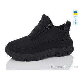 Черевики жіночі стильні Зима 316 чорний (6 пар р.36-41) "Inblue" недорого оптом від прямого постачальника