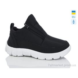 Черевики жіночі стильні Зима 316 чорно-білий (6 пар р.36-41) "Inblue" недорого оптом від прямого постачальника