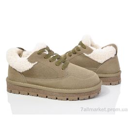 Фотография Ботинки женские стильные зима 197-189 oliva (8 пар р.36-41) "Violeta" недорого оптом от прямого поставщика