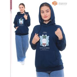 Фотография Худи женское WH17086-2 navy р.48-56 "Samo" недорого оптом от прямого поставщика